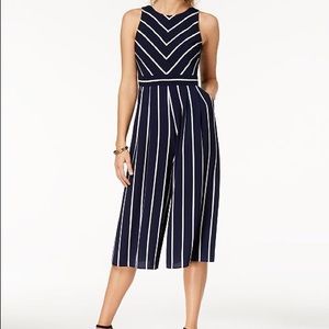 Stripe Cropped Jumpsuit